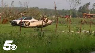 Tornado damage seen in Northwest Arkansas [upl. by Feola]