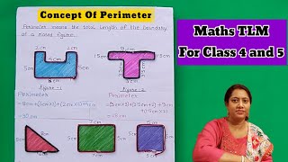 Concept Of Perimeter  Maths TLM for Class 4 And 5  Perimeter TLM Making [upl. by Nyrrek]