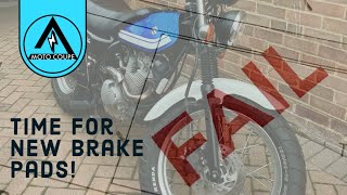 MOT Fail  New Brake Pads  Suzuki VanVan RV125 [upl. by Lynden470]