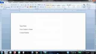 How to Set Up MLA Format in Word [upl. by Kcirdek]