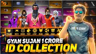 GYAN GAMING ACCOUNT COLLECTION 😱 WORLD BEST COLLECTION  Garena Free Fire [upl. by Doria]