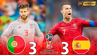 quotRonaldo Scores Historic Hattrick to Save Portugal Against Spain in the 2018 World Cupquot [upl. by Bernhard]