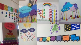 Preschool decoration ideasClassroom decoration designWall hanging decorationSchool creative Wall [upl. by Gomer]