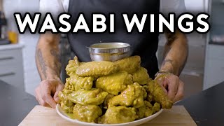 Binging with Babish Wasabi Buffalo Wings from The Simpsons [upl. by Qulllon214]