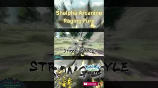 Shiny Alpha Hisuian Arcanine Signature Move Raging Fury in Pokemon Legends Arceus [upl. by Atalanta432]