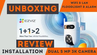 EZVIZ H9C 5 MP 3K Dual Camera  Only Smart WiFi Camera You Need in 2024  Review amp Installation [upl. by Jacquetta]