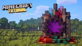 Minecraft  How to build a Nether Portal  116 Tutorial [upl. by Ihcekn]