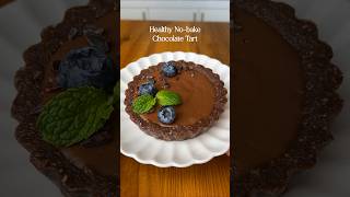 Healthy Nobake Chocolate Tart 🫐♥️ [upl. by Enneirdna957]