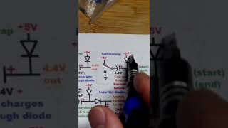 2nd Charge Pump Capacitor Voltage Doubler Minus Diode Drops Demo Circuit electronics howto diy [upl. by Dotson291]