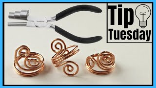 Adjustable Copper Rings  Beadsmith Multistep Looping Pliers DIY Tutorial [upl. by Orpheus192]