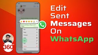 How to Edit Sent Messages on WhatsApp [upl. by Culliton]