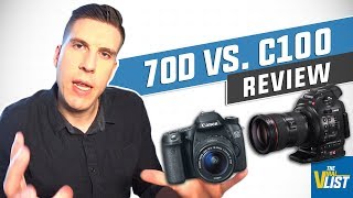 Canon EOS 70D vs C100 [upl. by Eilagam442]