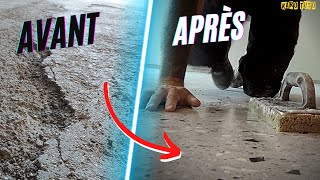 COMMENT REFAIRE UN SOL TOTALEMENT ragréagenatte et pose de Terrazzo [upl. by Luby]