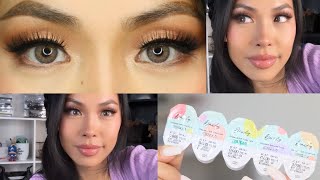 TTDEYE Spring Collection and Daily Contact Lense Review amp Try On [upl. by Moffat374]