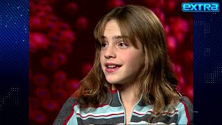 Watch Emma Watson FANGIRL Over Brad Pitt in 2002 Harry Potter Interview [upl. by Dlareme883]