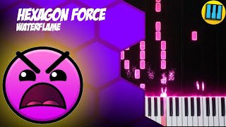 Waterflame  Hexagon Force  Piano Tutorial [upl. by Eimile]