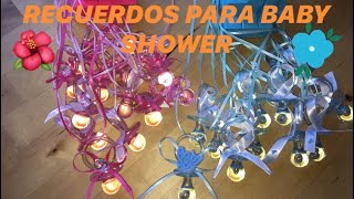 BABYSHOWER  DIY COMO HACER ADORNAR UN CHUPON DE RECUERDO PARA BABY SHOWER [upl. by Gundry]