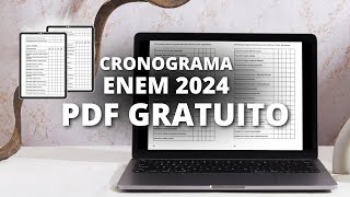 🚨NOVO Cronograma Gratuito para o Enem 2024 30 Semanas  Baseado na Nova Turma do Ferretto [upl. by Raffaello]