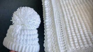 Easy crochet baby hat  craft and crochet hat 2343 [upl. by Enninaej]