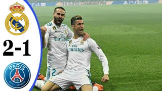 Real Madrid vs PSG 21 Champions league  highlights amp goals [upl. by Tenay886]