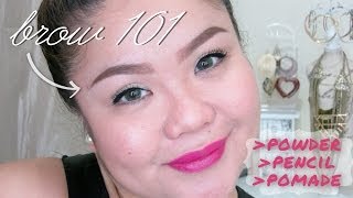 Brow 101 How to use Eyebrow PowderPencilPomade Gel [upl. by Lucho]