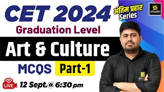 CET Graduation Level 2024  CET Rajasthan Art amp Culture  Raj Art amp Culture MCQs 1  Sandeep Sir [upl. by Suedama887]