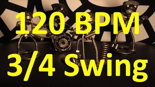 120 BPM  Swing 34  60s Ballad  Drum track  Metronome  Drum Beat [upl. by Ellennaj244]