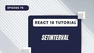 React 18 Tutorial  SetInterval [upl. by Tasia]