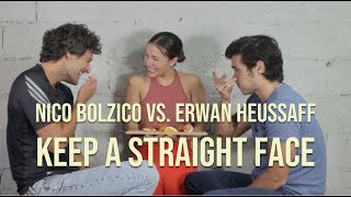 Keep A Straight Face Challenge  Nico Bolzico vs Erwan Heussaff [upl. by Eniledgam]