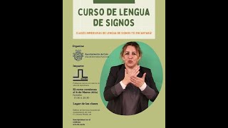 ANUNCIO TALLER LENGUA DE SIGNOS [upl. by Muffin]