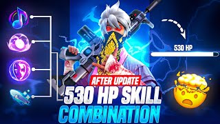 NEW 530 HP CHARACTER COMBINATION  UNLIMITED HP COMBINATION FREE FIRE  BR RANK BEST COMBINATION [upl. by Ecallaw]