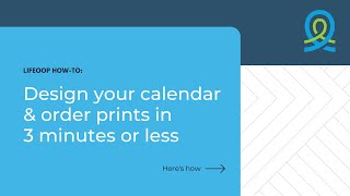 LifeLoop HowTo Design Your Calendar amp Order Prints in 3 Minutes or Less [upl. by Lustick308]