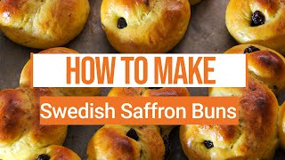 How to make Swedish saffron buns lussekatter for Lucia [upl. by Naek]