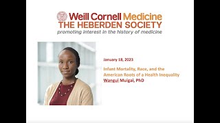 Heberden Society Infant Mortality Race and the American Roots of a Health Inequality [upl. by Ahsha]