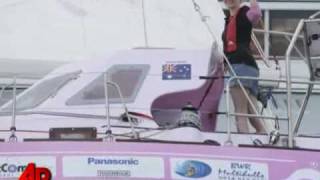 14yearold Dutch Sailor Girl Heads Out to Sea [upl. by Orag]