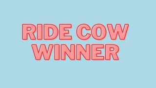 Ride Cow Winner  Adopt Me [upl. by Einhpad]