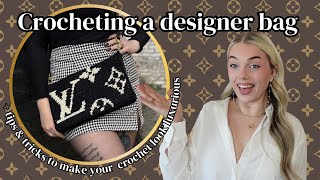 I crocheted a designer purse because Im too broke to buy one  tips amp tricks to making luxury bags [upl. by Soren]