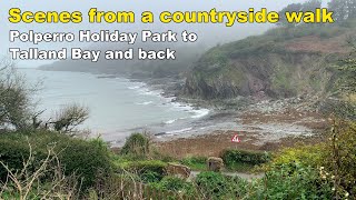 Polperro Holiday Park to Talland Bay and back Cornwall UK  Scenes from a countryside walk [upl. by Kcirre]