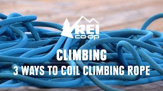 How to Coil a Climbing Rope  REI [upl. by Luaped820]