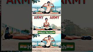 Josh The Army⚔️🇮🇳🏃viral army exercise boy strecting indian josh village trend motivational [upl. by Einhorn]