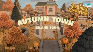 Cozy Autumn Town Island Tour  Animal Crossing New Horizons [upl. by Neumark]