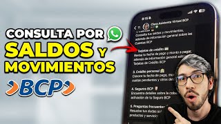 ¿Consultar SALDOS Y MOVIMIENTOS BCP sin salir de casa ¡Es posible con el Whatsapp Oficial del BCP [upl. by Annaegroeg]