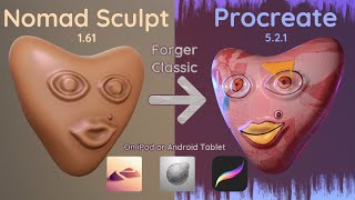 Nomad Sculpt 161 to Procreate 521 on the iPad directly Using Forger Classic [upl. by Idolem]