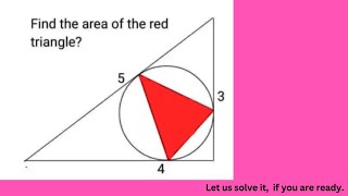 WHAT IS THE AREA OF THE INSCRIBED RED TRIANGLE [upl. by Abdella596]