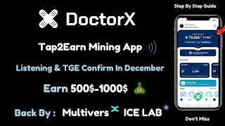 ICE Network New Project 300 confirm airdrop Join  Doctor X  Big profit  Free Mining [upl. by Atilegna160]