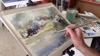 como pintar acuarela paso a paso Watercolor demo Watercolor tutorial [upl. by Quackenbush709]