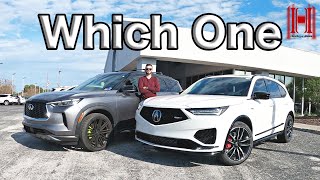 2024 Acura MDX Type S vs Infiniti QX60 Autograph Comparison All Specs amp Test Drive [upl. by Ahsiled871]