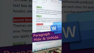 👀Hide Secret information in MSWord😎Hide amp Unhide Paragraph in Msword shorts ytshorts words [upl. by Trebbor]