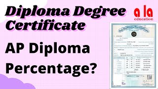 Diploma Degree Certificate  Diploma Overall Percentage   AP Diploma  a la education [upl. by Supple]