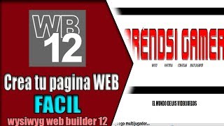 Como crear una pagina WEb FACIL  wysiwyg web builder 1110 [upl. by Clein603]